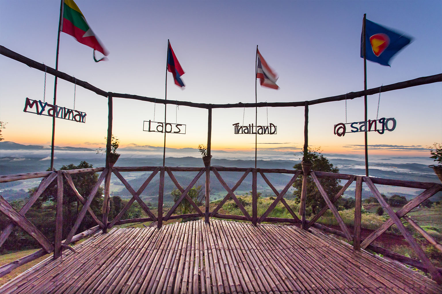 Scenic Mekong border view
